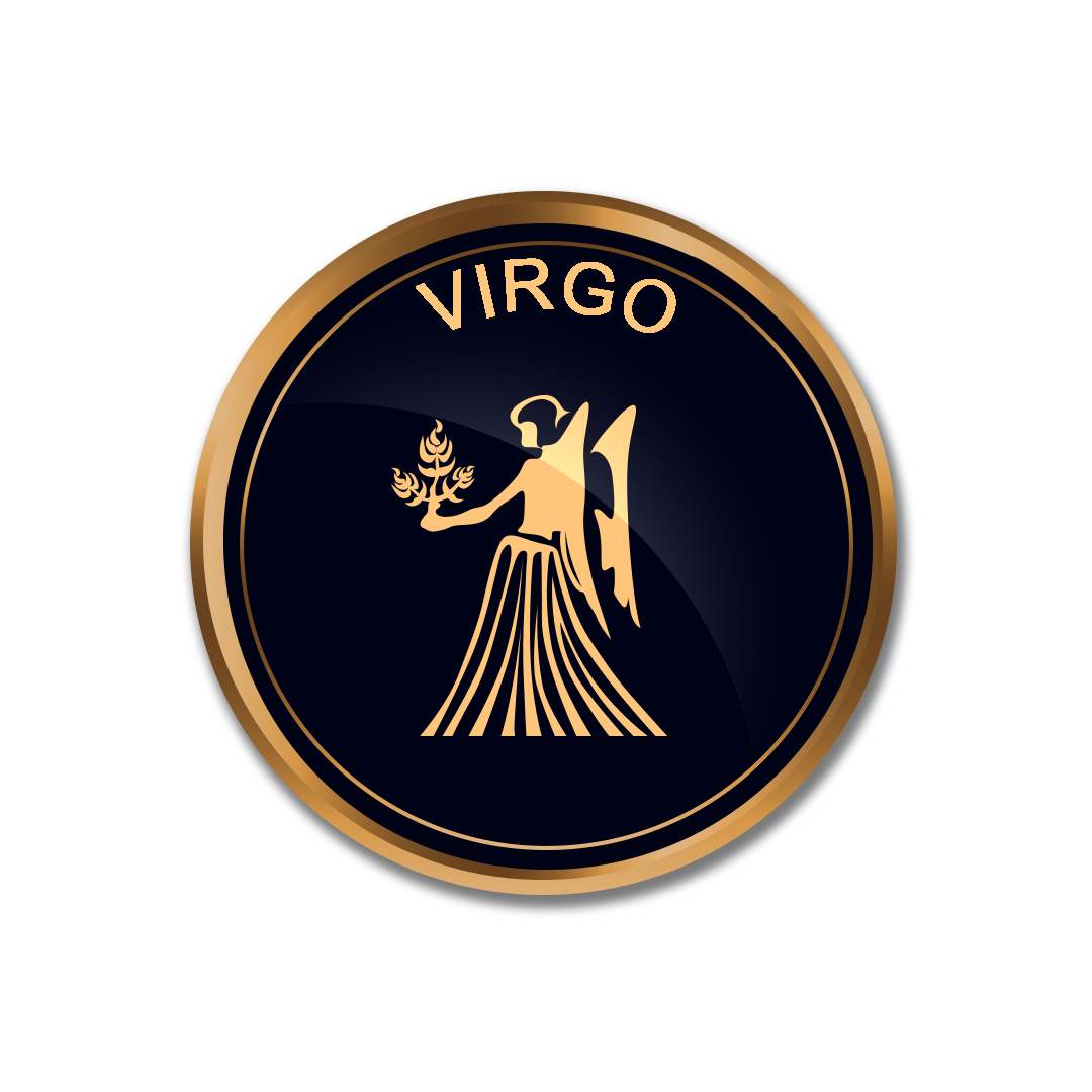 Golden Virgo png, Virgo logo PNG, Virgo sign PNG transparent images, zodiac Virgo png full hd images download